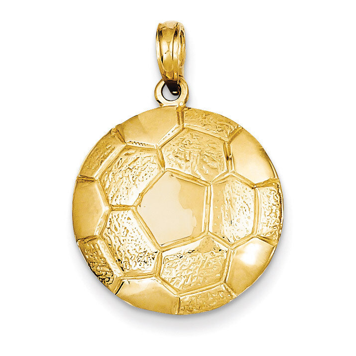 Soccer Ball Pendant 14k Gold K3584