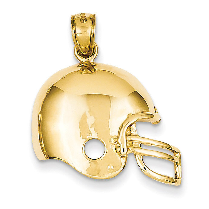 Football Helmet Pendant 14k Gold K3602