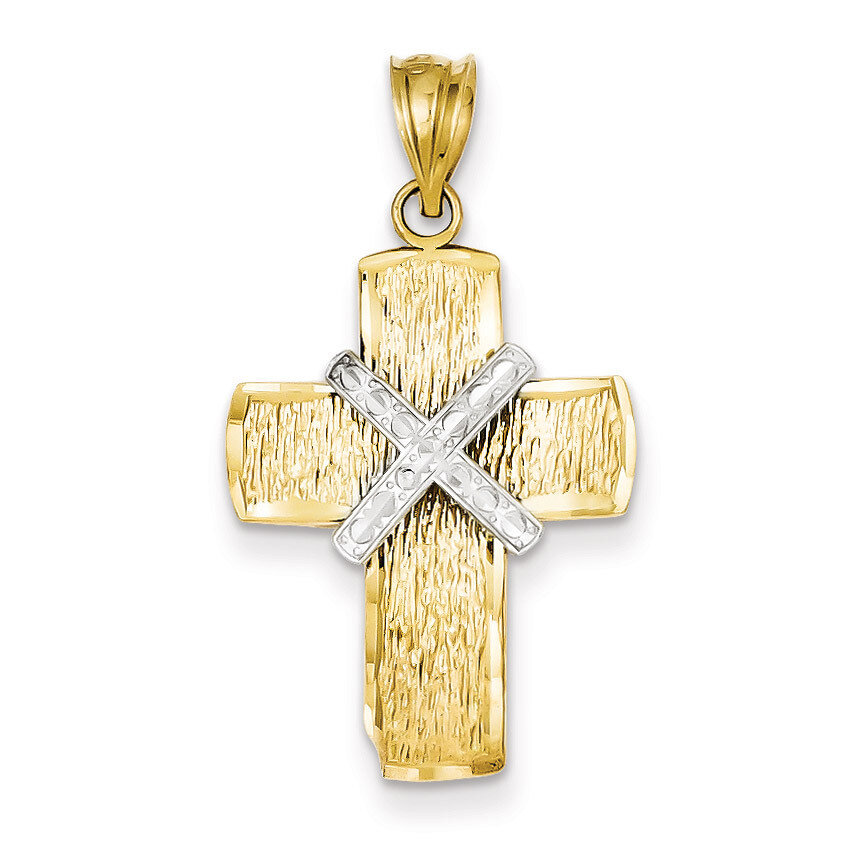 Diamond-cut Cross Pendant 14k Two-Tone Gold K3643, MPN: K3643, 883957587318