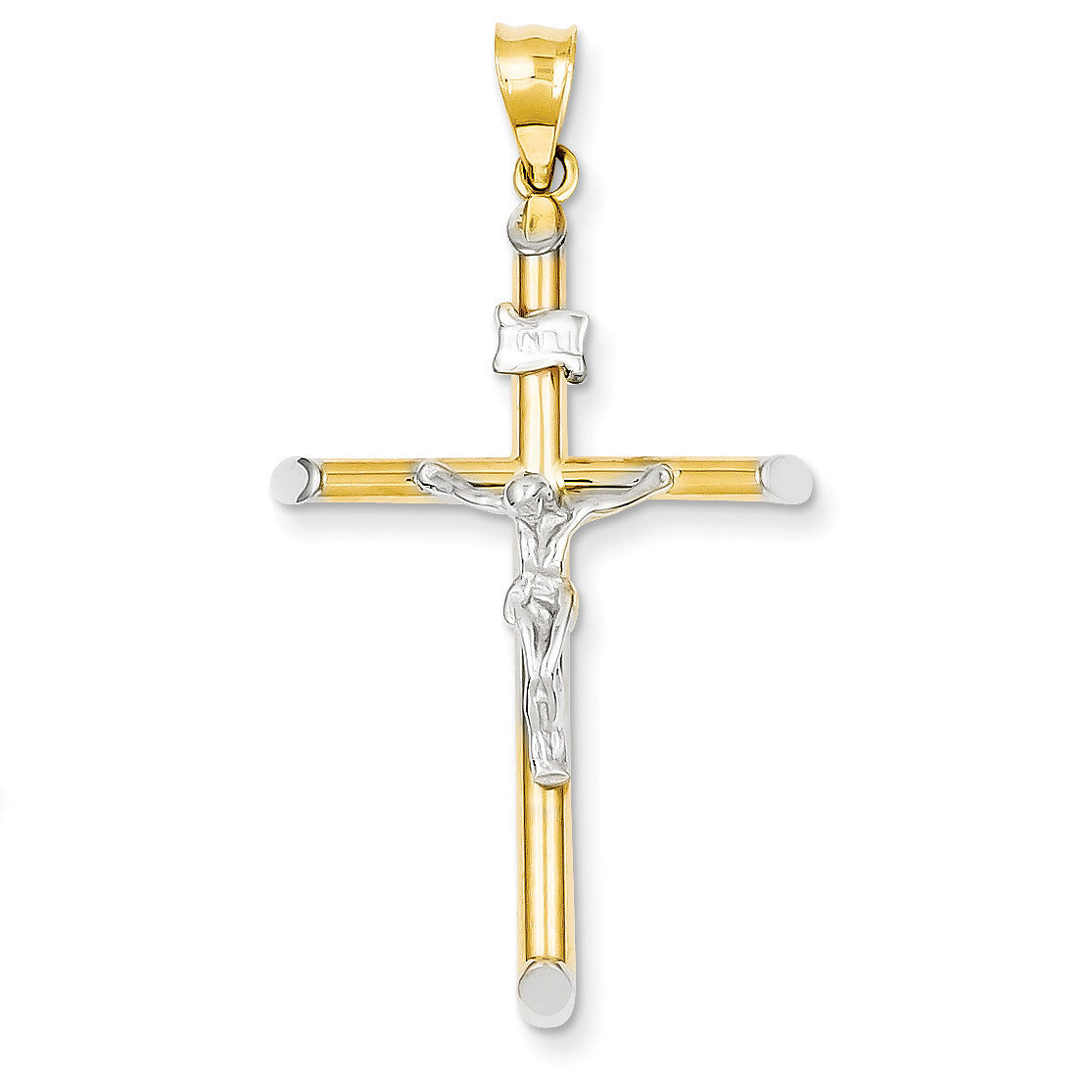 INRI Crucifix Pendant 14k Two-Tone Gold K3721