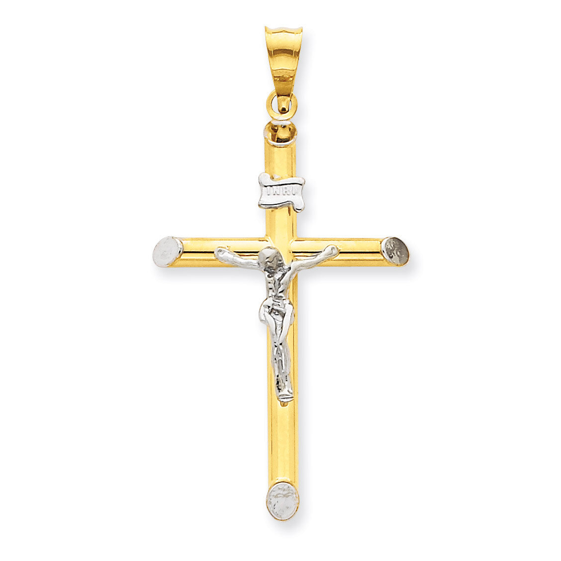 INRI Crucifix Pendant 14k Two-Tone Gold K3723