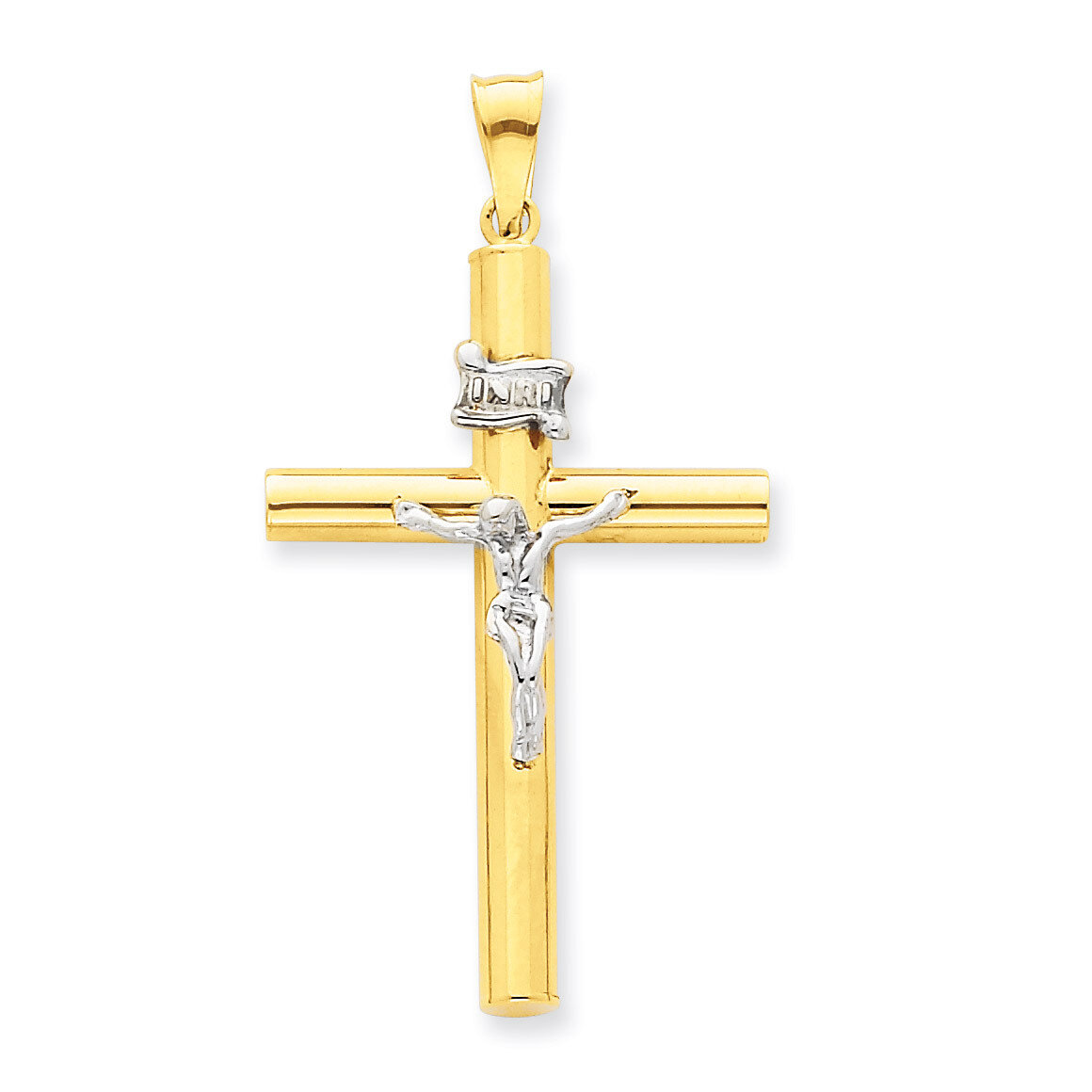 INRI Crucifix Pendant 14k Two-Tone Gold K3728