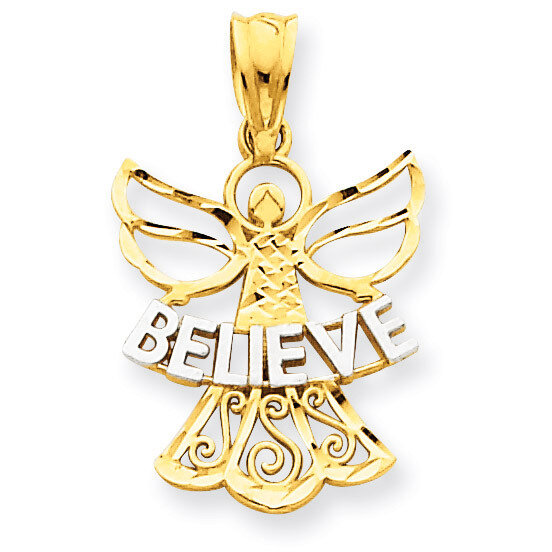 Believe Angel Pendant 14k Gold K3749