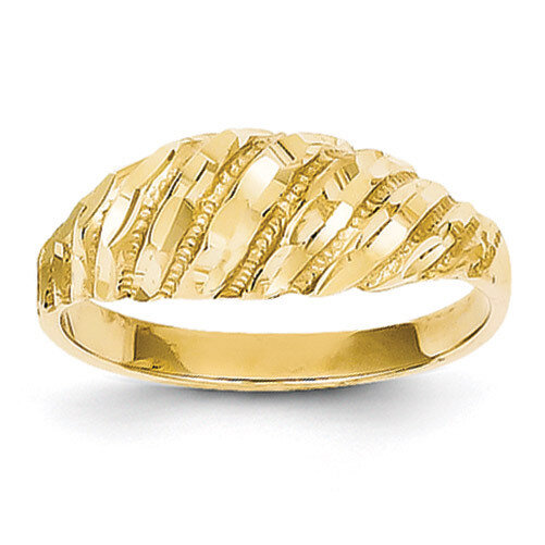 Diamond Cut Dome Ring 14k Gold K3882