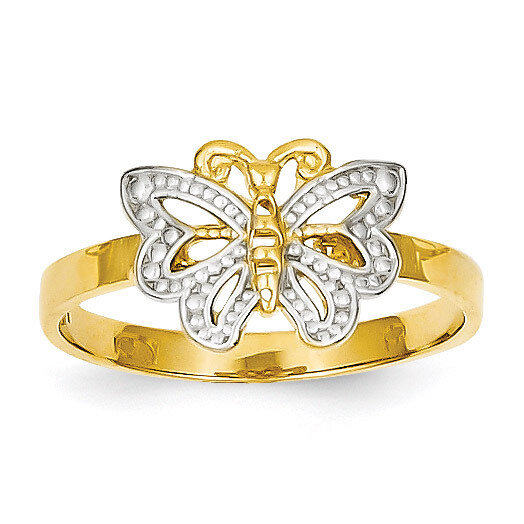 Butterfly Ring 14K Gold & Rhodium K3933