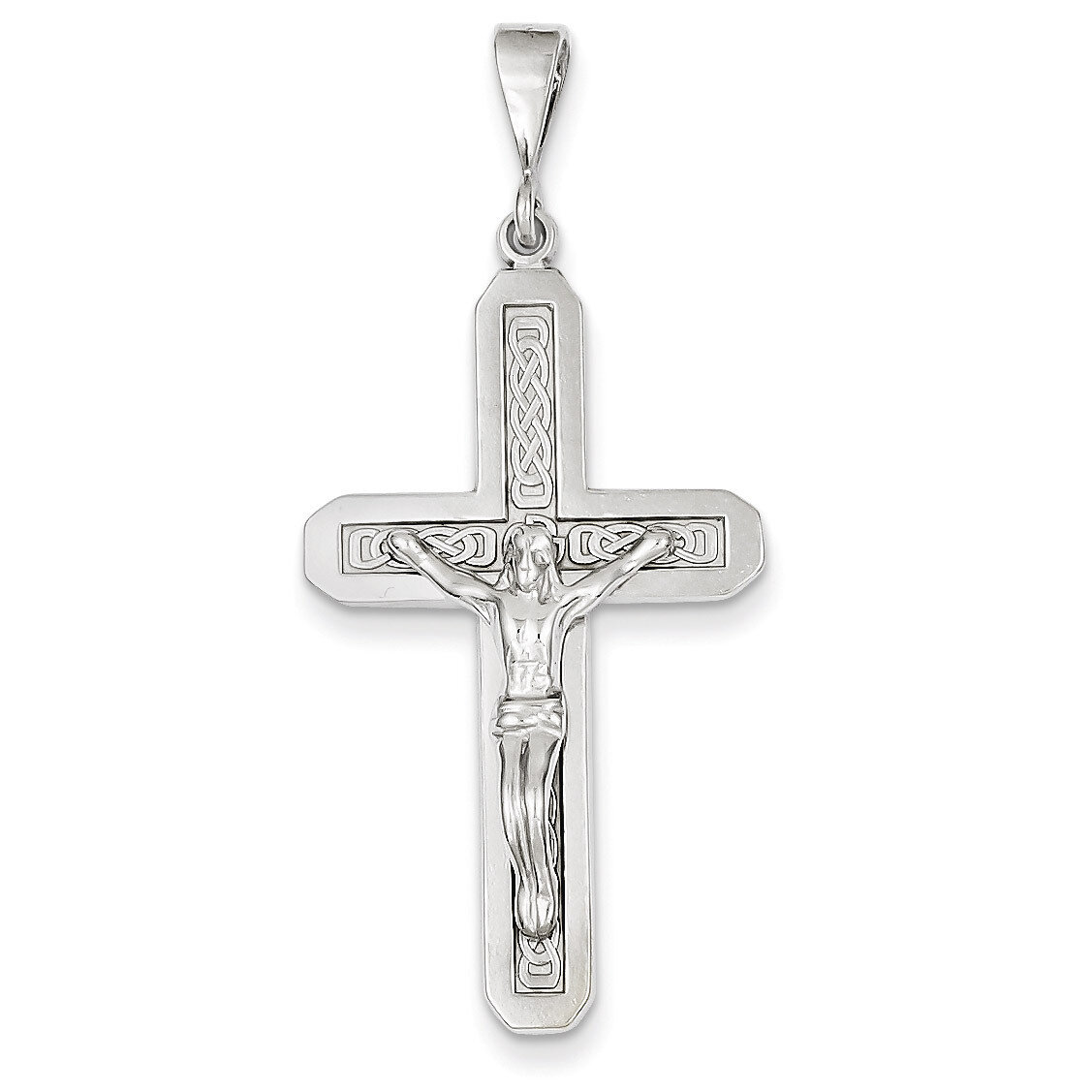 Crucifix Pendant 14k White Gold K395