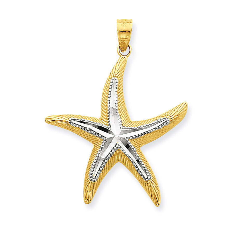 Starfish Pendant 14K Gold & Rhodium K4175