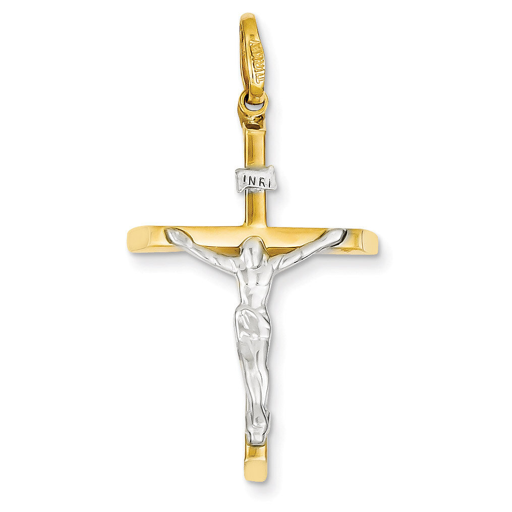 Crucifix Pendant 14k Two-Tone Gold K4327