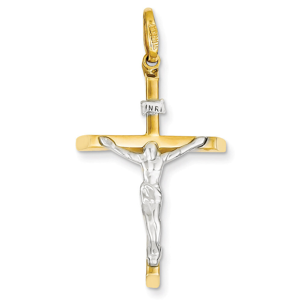 Crucifix Pendant 14k Two-Tone Gold K4327, MPN: K4327, 869786139690