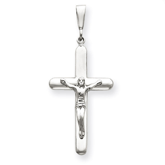 Crucifix Pendant 14k White Gold K461