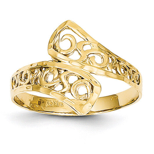 By-pass Lace Diamond-cut Ring 14k Gold K4617
