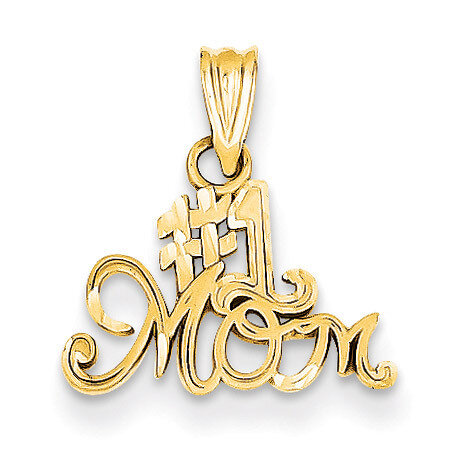 #1 Mom Charm 14k Gold K4719