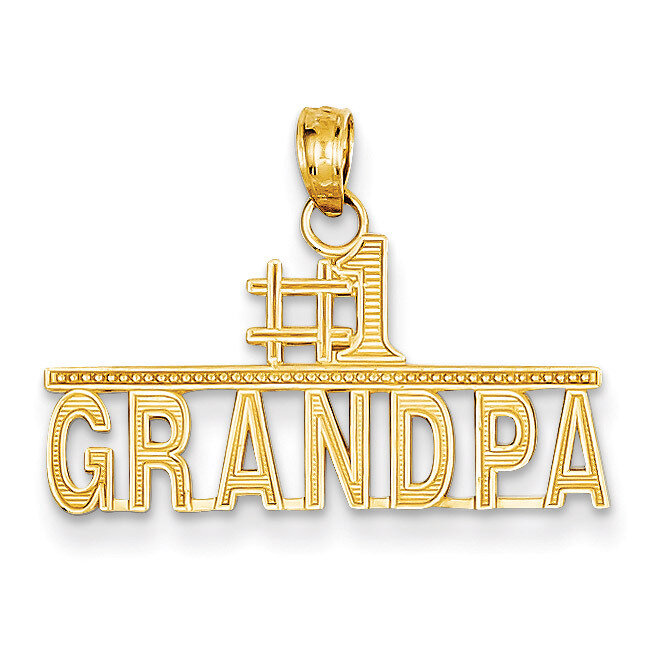 #1 Grandpa Pendant 14k Gold K4731