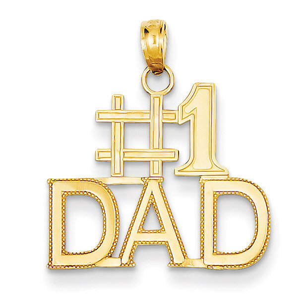 #1 Dad Charm 14k Gold K4734