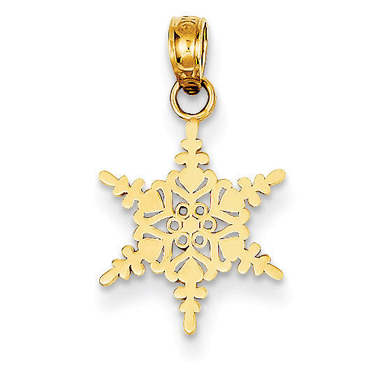 Small Snowflake Pendant 14k Gold K4742