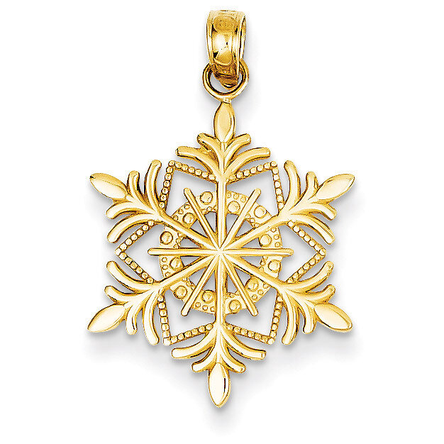 Snowflake Pendant 14k Gold K4744