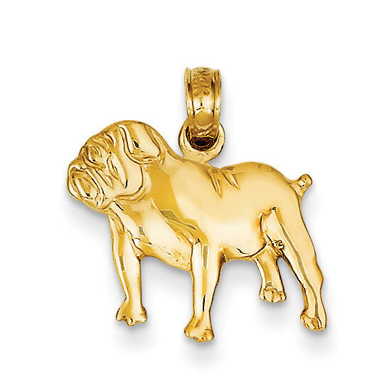 Bulldog Charm 14k Gold K4858