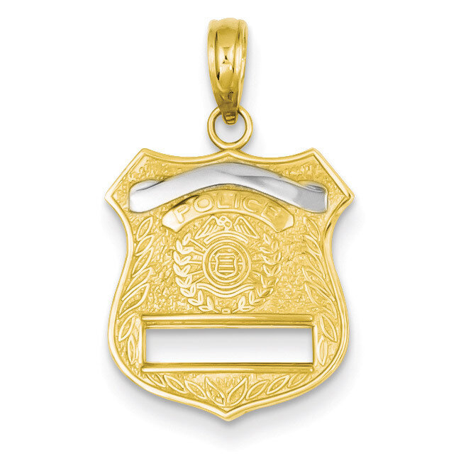 Police Badge Pendant 14k Gold K4926