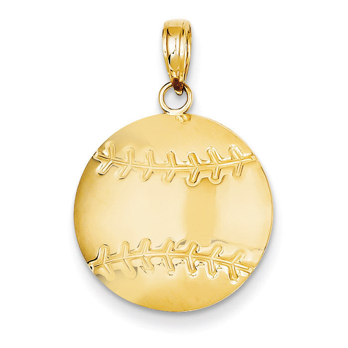 Baseball Charm 14k Gold Diamond-cut K4948, MPN: K4948, 637218019205