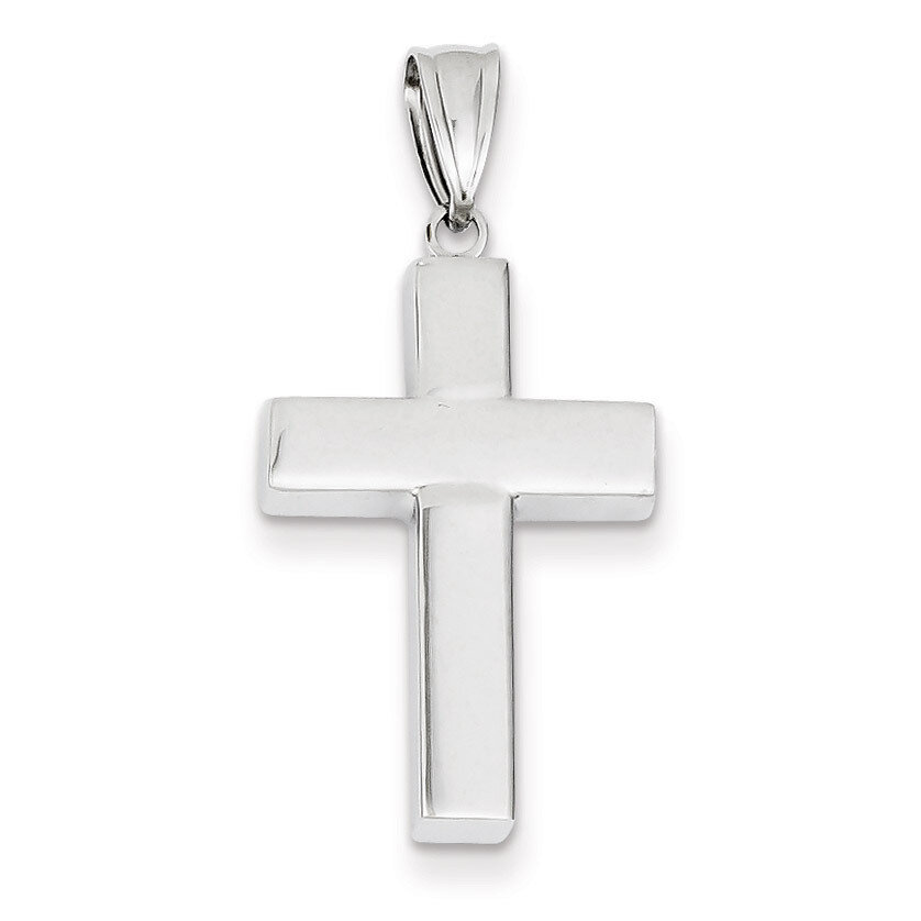 Polished Hollow Cross Pendant 14k White Gold K4999, MPN: K4999, 869944871509