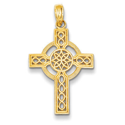 Celtic Cross Pendant 14k Gold Diamond-cut K5049, MPN: K5049, 637218163687