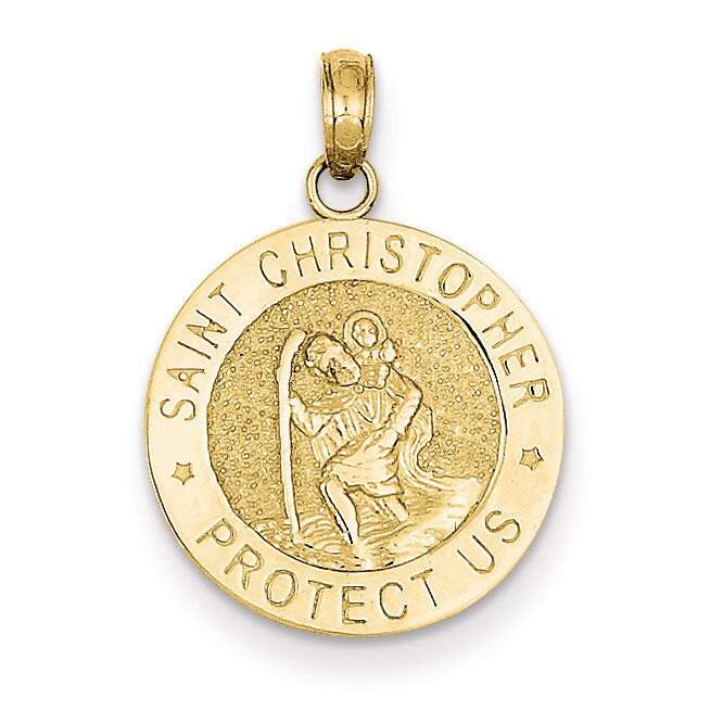 Saint Christopher Medal Pendant 14k Gold K5079