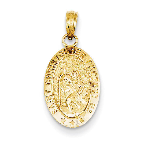 Saint Christopher Medal Pendant 14k Gold K5081