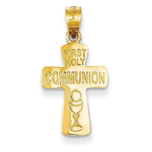 First Holy Communion Cross Pendant 14k Gold K5088