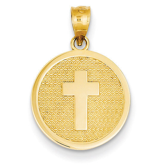 Reversible Cross &amp; GOD BLESS Charm 14k Gold K5090, MPN: K5090, 883957430997