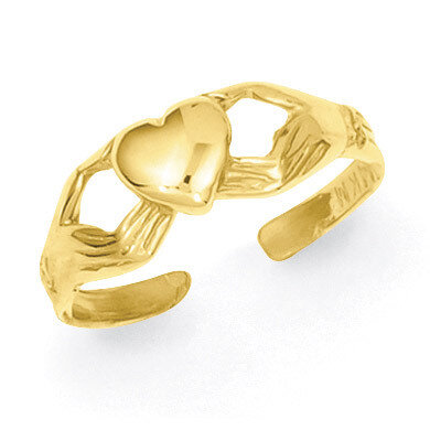 Claddagh Toe Ring 14k Gold Polished K5109
