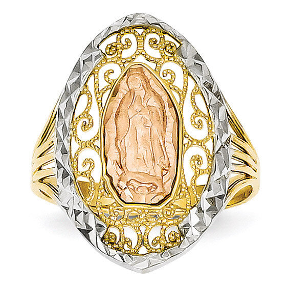 Filigree Guadalupe Ring 14k Yellow & Rose Gold with Rhodium K5121