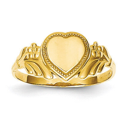 Heart Baby Ring 14k Gold Polished K5139