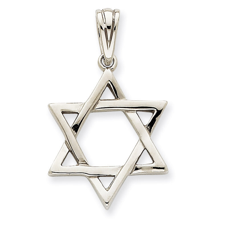 Star of David Pendant 14k White Gold K545, MPN: K545, 883957266091