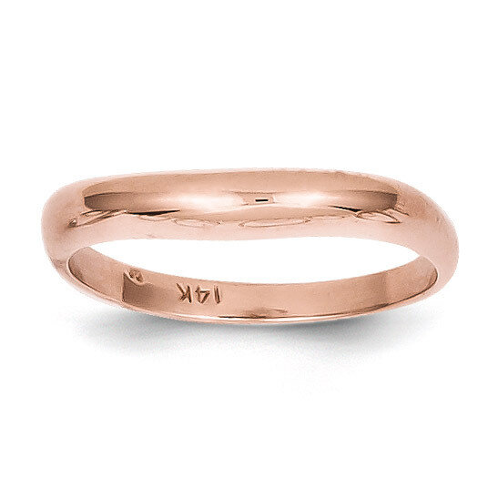 Polished Stackable Wave Ring 14k Rose Gold K589, MPN: K589, 886774101347