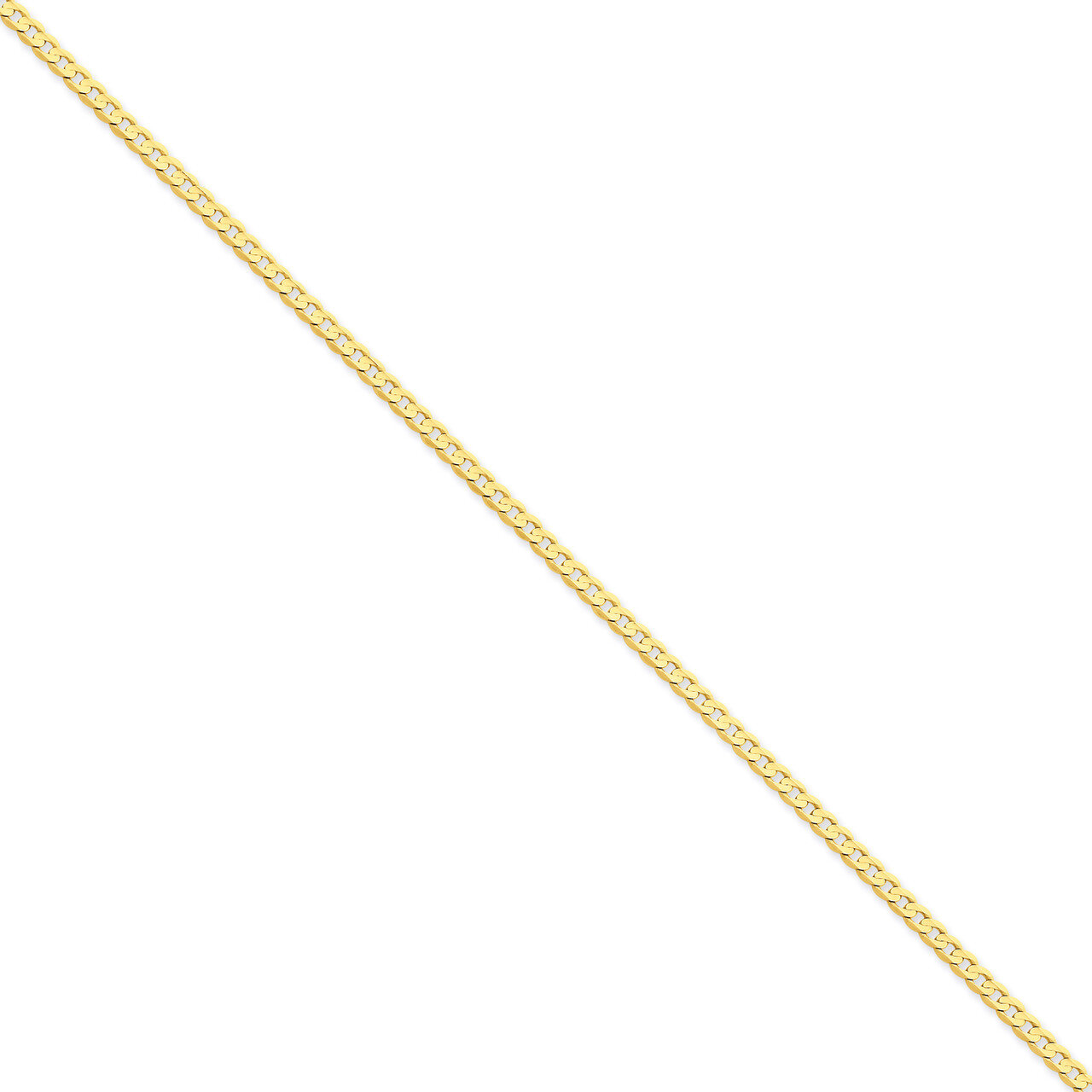 3mm Open Concave Curb Chain 24 Inch 14k Gold LCR080-24, MPN: LCR080-24, 886774418117