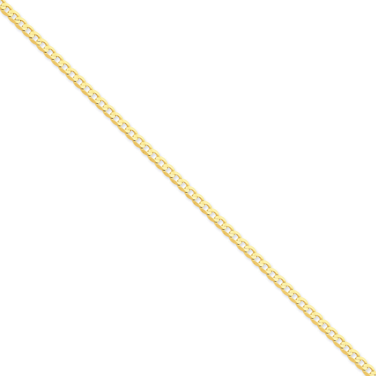 3.8mm Concave Curb Chain 16 Inch 14k Gold LCR100-16, MPN: LCR100-16, 886774418131