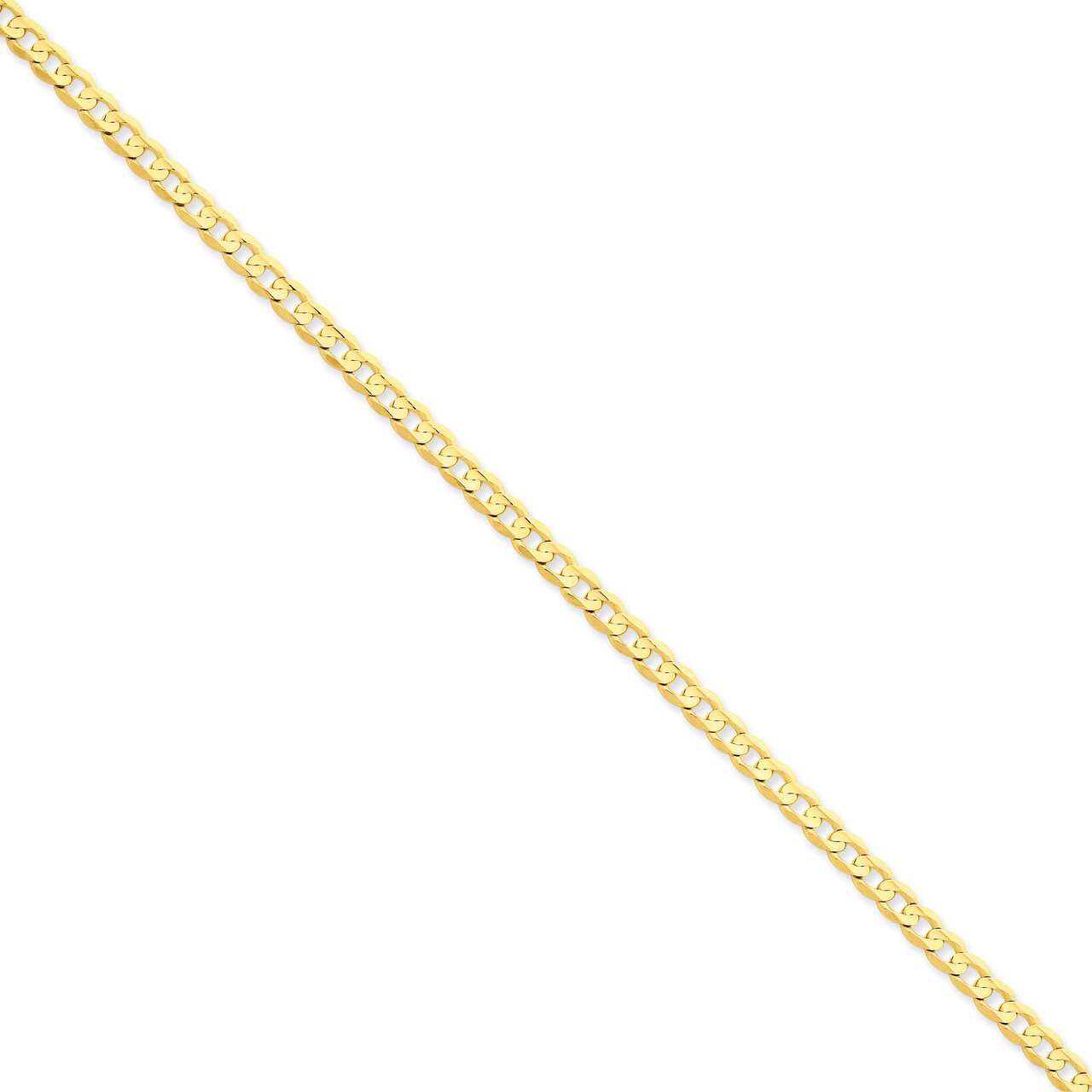 4.5mm Open Concave Curb Chain 18 Inch 14k Gold LCR120-18
