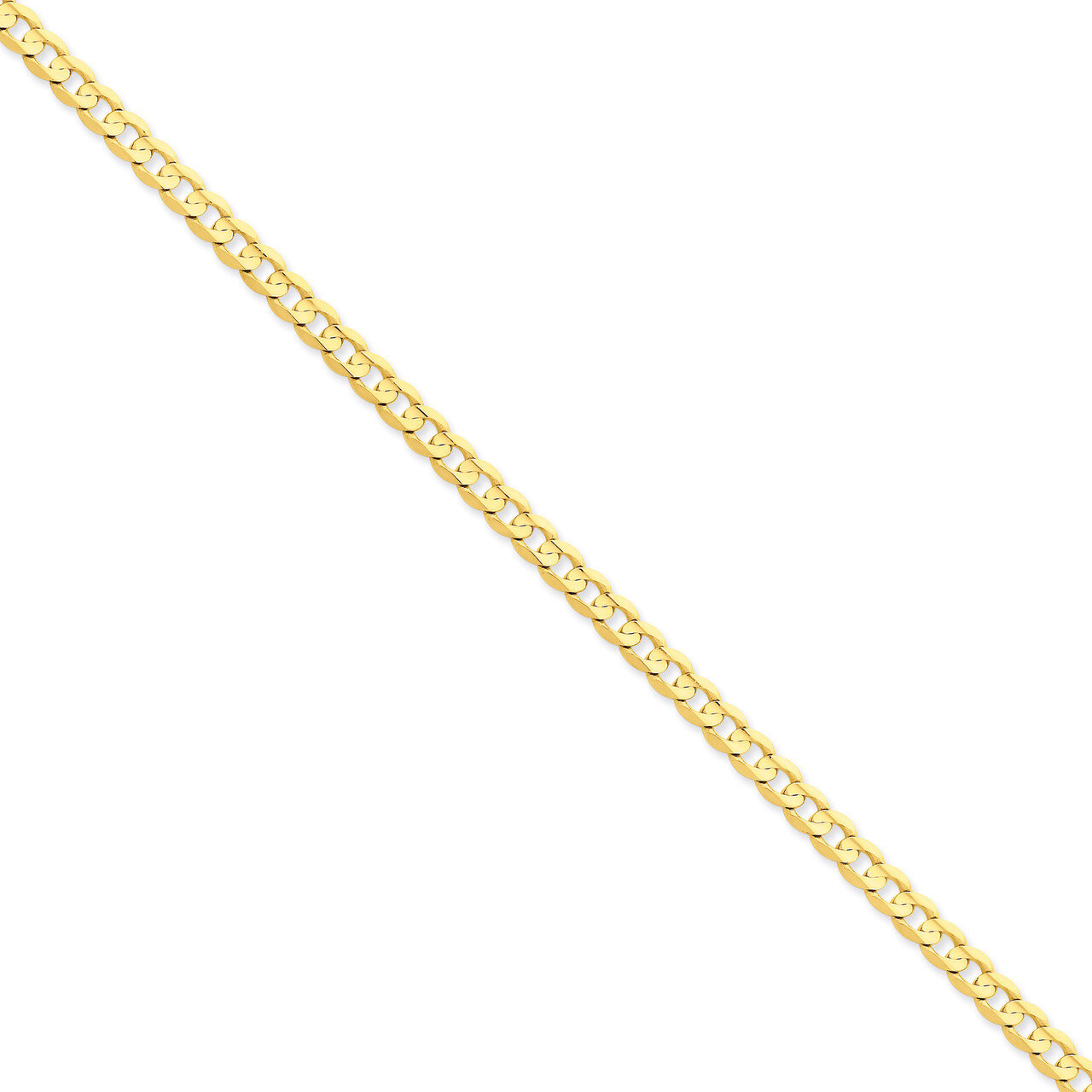 5.25mm Open Concave Curb Chain 16 Inch 14k Gold LCR140-16