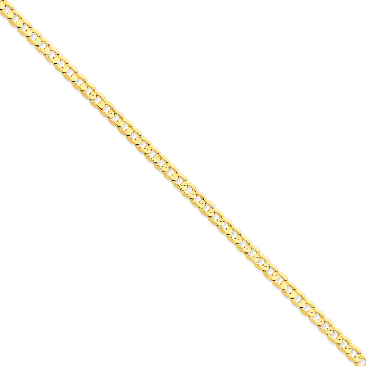 5.25mm Open Concave Curb Chain 20 Inch 14k Gold LCR140-20