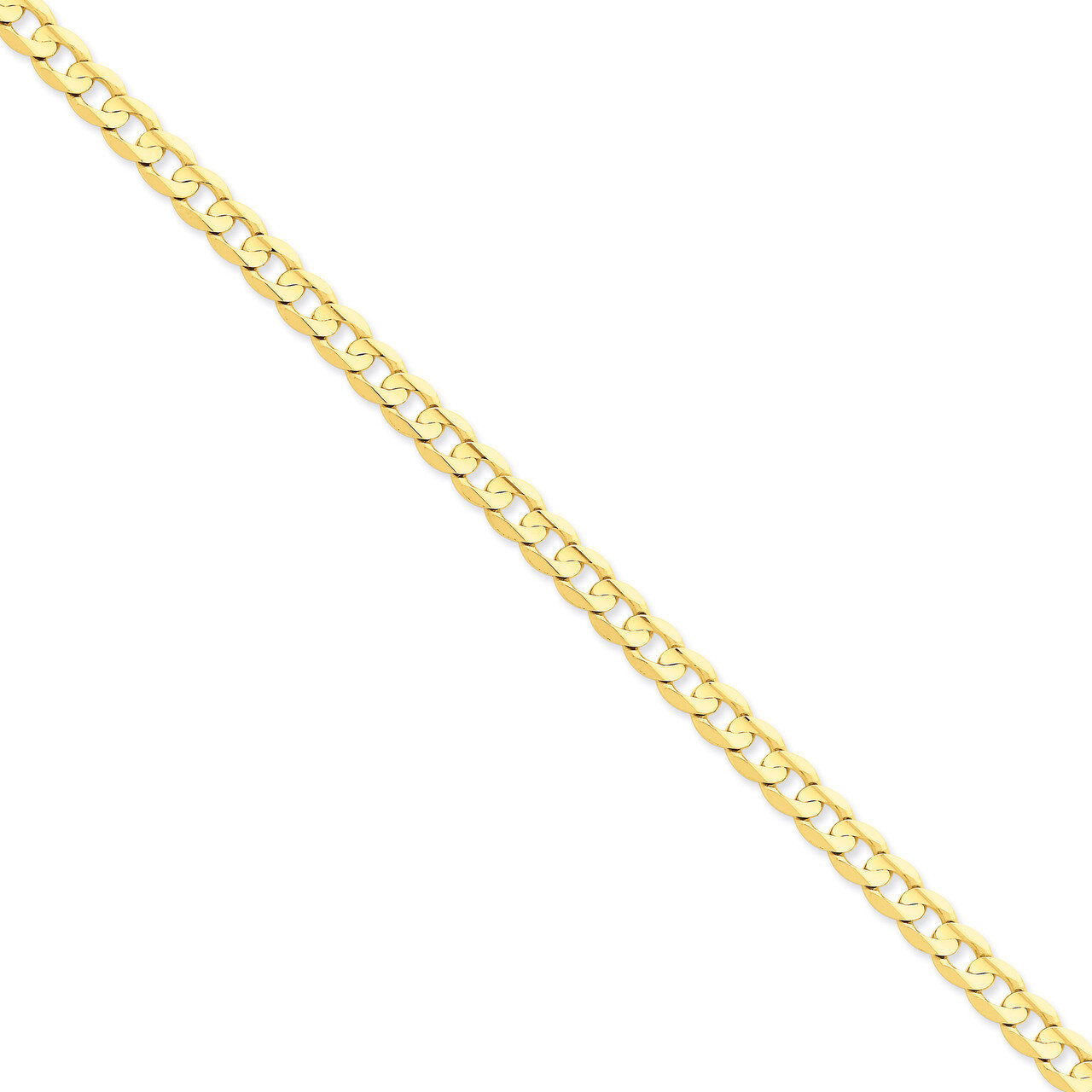 6.75mm Open Concave Curb Chain 22 Inch 14k Gold LCR180-22, MPN: LCR180-22, 886774418339