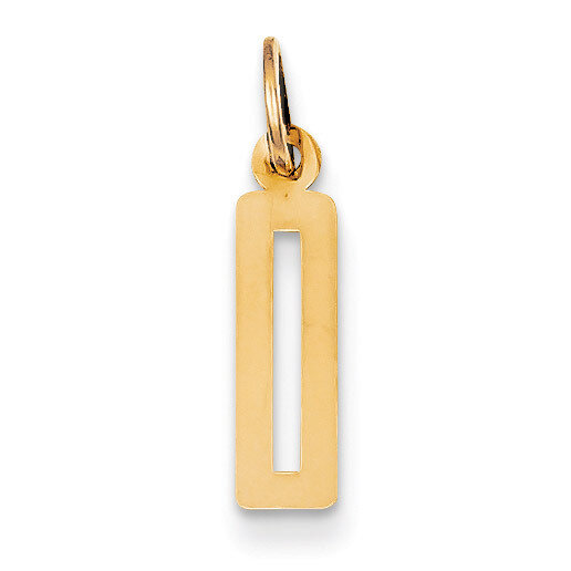 Small Polished Elongated 0 Charm 14k Gold LES00, MPN: LES00, 886774101644