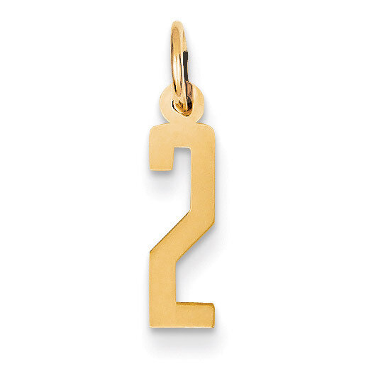 Small Polished Elongated 2 Charm 14k Gold LES02, MPN: LES02, 886774101668