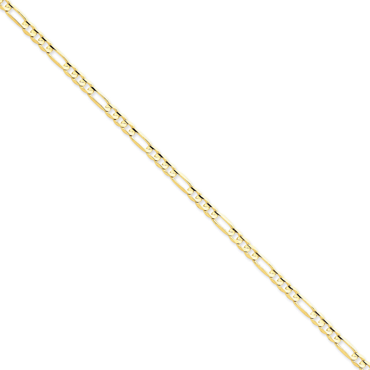 4.5mm Concave Open Figaro Chain 18 Inch 14k Gold LFG120-18