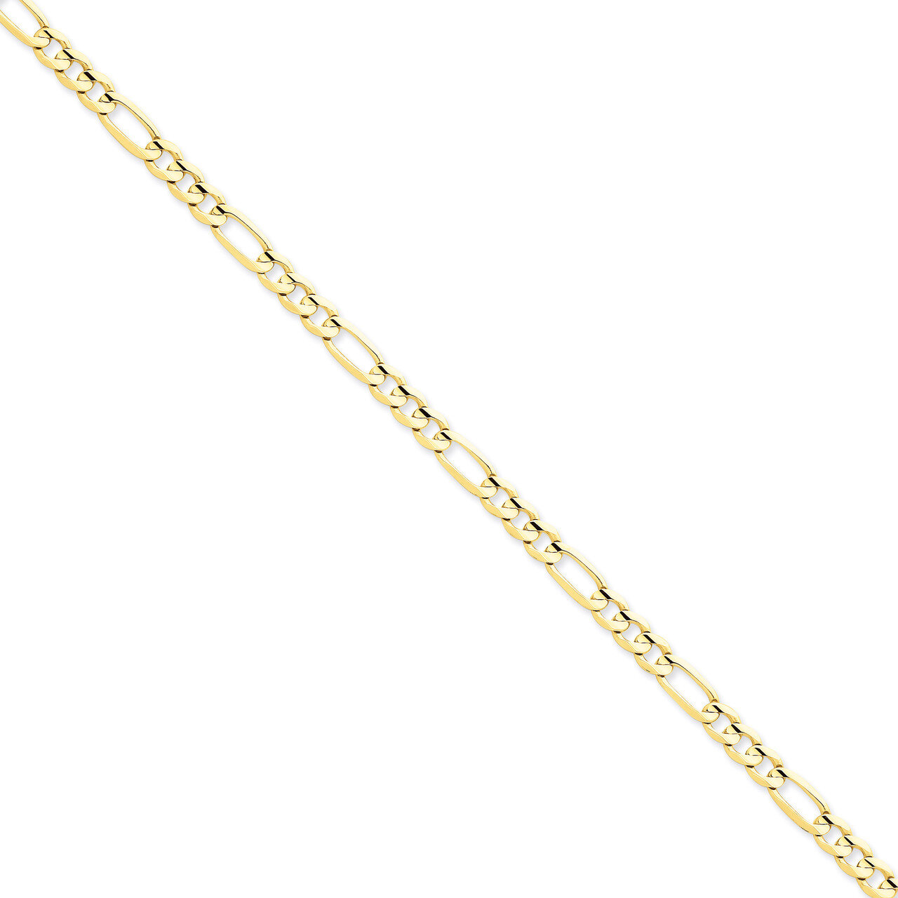 5.25mm Concave Open Figaro Chain 9 Inch 14k Gold LFG140-9, MPN: LFG140-9, 886774417073
