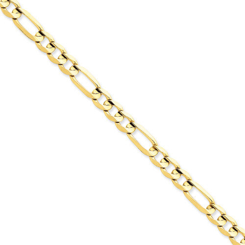 6.75mm Concave Open Figaro Chain 20 Inch 14k Gold LFG180-20