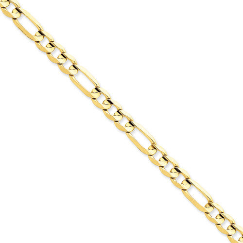 6.75mm Concave Open Figaro Chain 9 Inch 14k Gold LFG180-9, MPN: LFG180-9, 886774417189