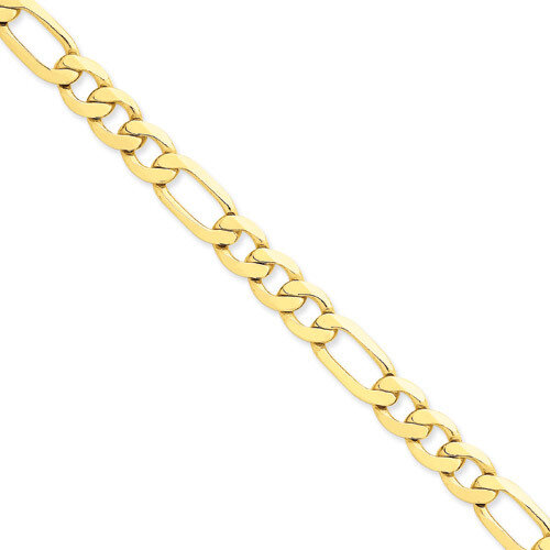 8.75mm Concave Open Figaro Link Chain 8 Inch 14k Gold LFG220-8