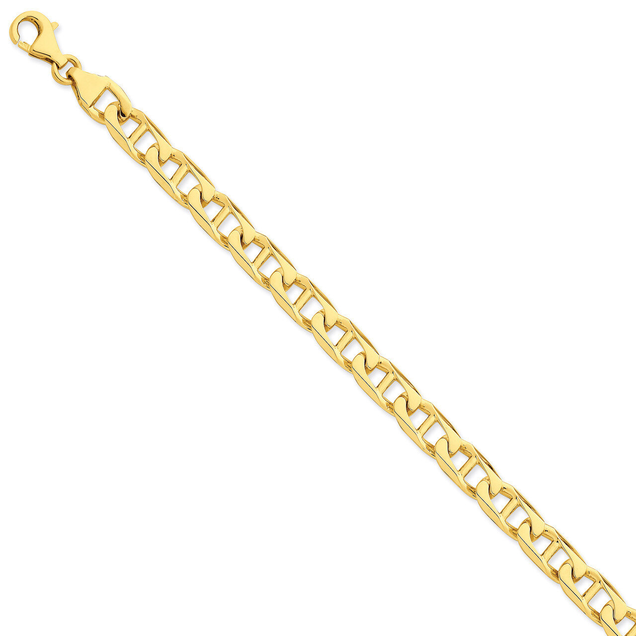 9mm Hand-Polished Anchor Link Chain 22 Inch 14k Gold LK101-22