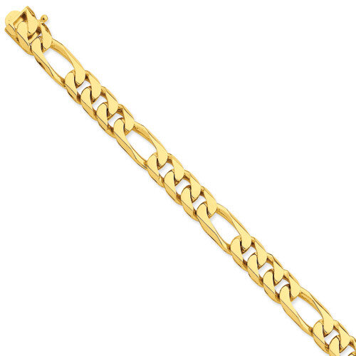 9mm Hand-polished Figaro Link Chain 9 Inch 14k Gold LK109-9