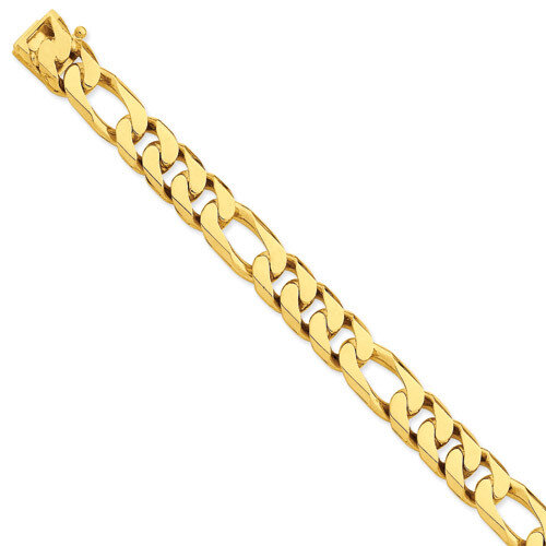 Hand Polished Figaro Link Chain 18 Inch 14k Gold LK110-18